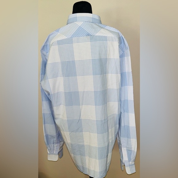 Mr. Thomas Pink Slim Casual Dress Shirt Lt Blue & White Sz XXL - Picture 7 of 13